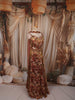 Rust Maroon Floral Printed and Stone Embellished Design Tissue Silk Fancy Lehenga with Matching Choker Dupatta
