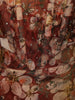 Rust Maroon Floral Printed and Stone Embellished Design Tissue Silk Fancy Lehenga with Matching Choker Dupatta