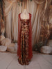 Rust Maroon Floral Printed and Stone Embellished Design Tissue Silk Fancy Lehenga with Matching Choker Dupatta