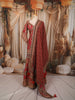Rust Maroon Traditional Motif Sequins and Beads Embroidered Design Chiffon Palazzo Suit with Matching Dupatta