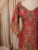Rust Maroon Traditional Motif Sequins and Beads Embroidered Design Chiffon Palazzo Suit with Matching Dupatta