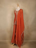 Rust Orange Bead Embroidery Design Silk Palazzo Suit