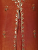 Rust Orange Bead Embroidery Design Silk Palazzo Suit