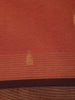 Rust Orange Butta Woven Design Cotton Saree with Contrast Border