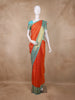 Rust Orange Butta Woven Design Kanchipuram Silk Saree