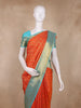 Rust Orange Butta Woven Design Kanchipuram Silk Saree