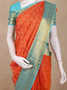 Rust Orange Butta Woven Design Kanchipuram Silk Saree