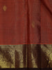 Rust Orange Butta Woven Design Pure Kanchipuram Silk Saree