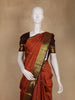 Rust Orange Butta Woven Design Pure Kanchipuram Silk Saree