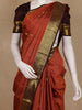 Rust Orange Butta Woven Design Pure Kanchipuram Silk Saree