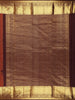 Rust Orange Butta Woven Design Pure Kanchipuram Silk Saree with Contrast Zari Border