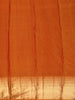 Rust Orange Butta Woven Kanchipuram Silk Saree with Zari Border