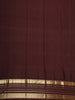 Rust Orange Butta Zari Woven Design Pure Kanchipuram Silk Saree with Contrast Striped Border