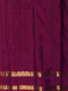 Rust Orange Checked Zari Woven Silk Saree with Contrast Purple Border