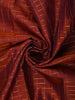 Rust Orange Checked Zari Woven Silk Saree with Contrast Purple Border