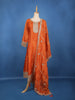 Rust Orange Embellished Design Semi Silk Salwar Suit