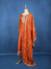 Rust Orange Embellished Design Semi Silk Salwar Suit