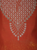 Rust Orange Floral Beads Embroidered Design Organza Palazzo Suit with Dupatta