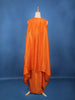Rust Orange Floral Embroidered Design Georgette Skirt Top