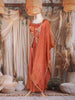 Rust Orange Floral Embroidered Design Tissue Organza Peplum Palazzo Suit with Dupatta