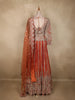 Rust Orange Floral Embroidered Design Tissue Silk Designer Lehenga With Dupatta