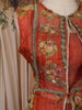 Rust Orange Floral Embroidered Design Tissue Silk Palazzo Suit