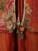 Rust Orange Floral Embroidered Design Tissue Silk Palazzo Suit