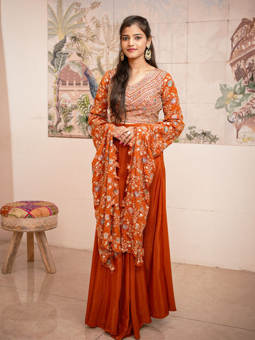 GeorgetteIndo-WesternLehenga near me