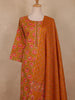 Rust Orange Floral Printed Design Cotton Straight Cut Salwar Suit