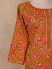 Rust Orange Floral Printed Design Cotton Straight Cut Salwar Suit