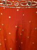 Rust Orange Floral Sequins and Beads Embroidered Design Georgette Palazzo Suit with Matching Choker Dupatta