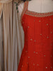 Rust Orange Floral Thread Embroidered Design Georgette Anarkali Salwar Suit with Dupatta