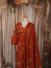 Rust Orange Floral Vine Printed Design Pure Cotton Straight Cut Salwar Suit with Matching Dupatta