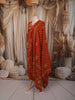 Rust Orange Floral Vine Printed Design Pure Cotton Straight Cut Salwar Suit with Matching Dupatta