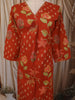 Rust Orange Floral Vine Printed Design Pure Cotton Straight Cut Salwar Suit with Matching Dupatta