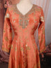 Rust Orange Floral Vine Zari Embroidered Design Banarasi Silk Festive Wear Palazzo Suit with Matching Dupatta