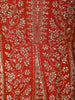 Rust Orange Floral Vine Zari Embroidered and Stone Embellished Design Georgette Long Anarkali Gown with Matching Dupatta