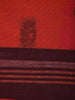 Rust Orange Floral Woven Saree With Contrast Border