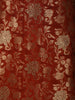 Rust Orange Floral Zari Embroidered Design Semi Silk Straight Cut Salwar Suit with Dupatta