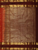 Rust Orange Mini Checked Zari Woven Design Pure Kanchipuram Silk Saree with Contrast Double Zari Border