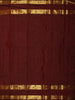 Rust Orange Mini Checked Zari Woven Design Pure Kanchipuram Silk Saree with Contrast Double Zari Border