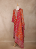 Rust Orange Motifs Design Georgette Straight Cut Salwar Suit