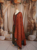 Rust Orange Multicolor Floral Vine Embroidered Design Tissue Silk Palazzo Suit with Matching Dupatta