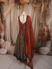 Rust Orange Multicolor Floral Vine Embroidered Design Tissue Silk Palazzo Suit with Matching Dupatta