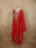 Rust Orange Sequins Embroidered Design Semi Silk Salwar Suit with Designer Dupatta
