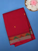 Rust Orange Solid Cotton Saree Print Border - Diadem