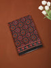 Rust Red Ajrakh Printed Design Cotton Casual Wear Saree