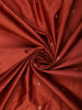 Rust Red Butta Zari Woven Design Pure Banarasi Silk Saree with Birds Motif Border