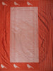 Rust Red Butta Zari Woven Design Pure Banarasi Silk Saree with Birds Motif Border