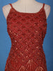 Rust Red Embroidered Design Georgette Palazzo Suit